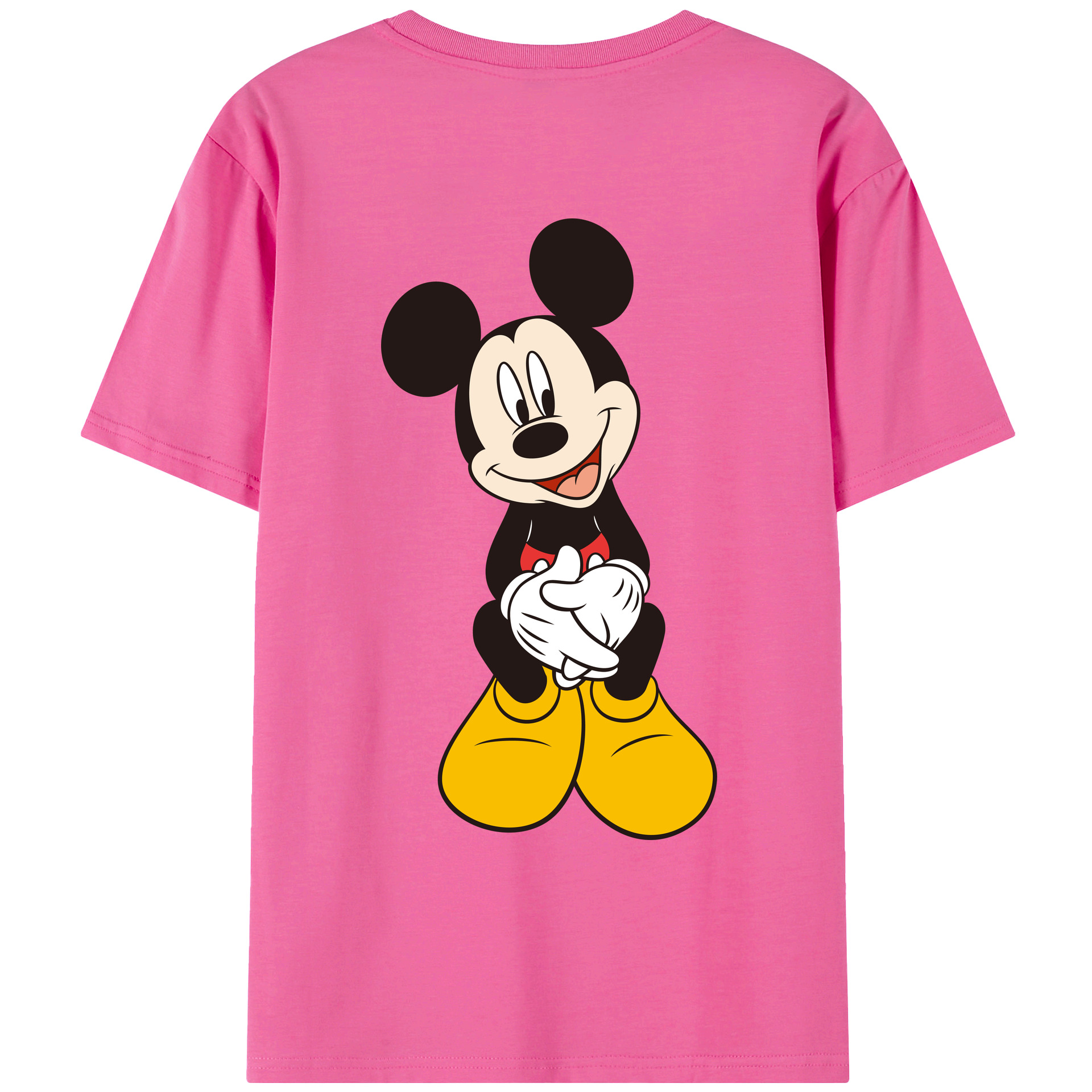 （画像用） ミッキーマウス Mickey Mouse レディース半袖Tシャツ(バックプリント)